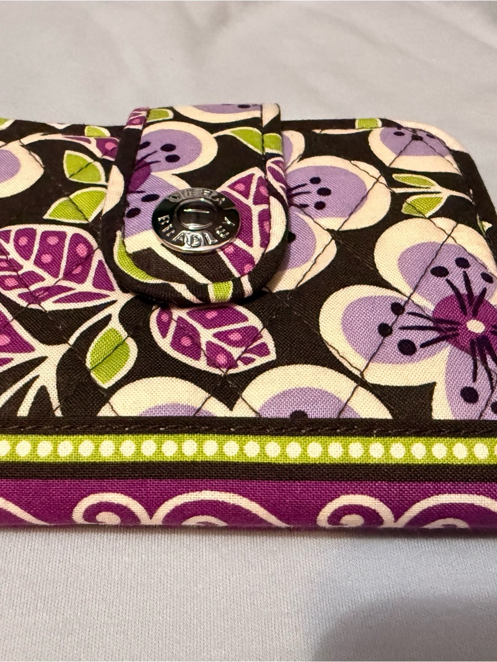 Vera Bradley Rare Purple Floral Quilted Wallet